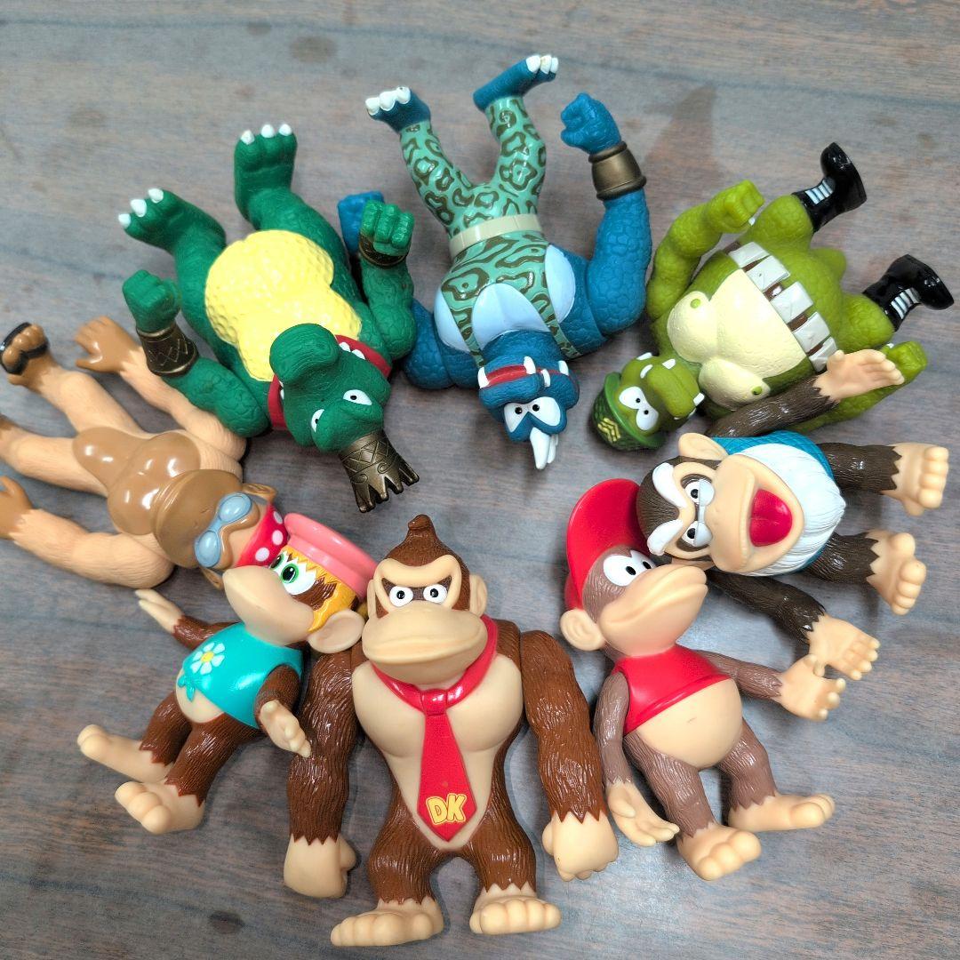 8体セット　ドンキーコング ファミリー　フィギュア ソフビ