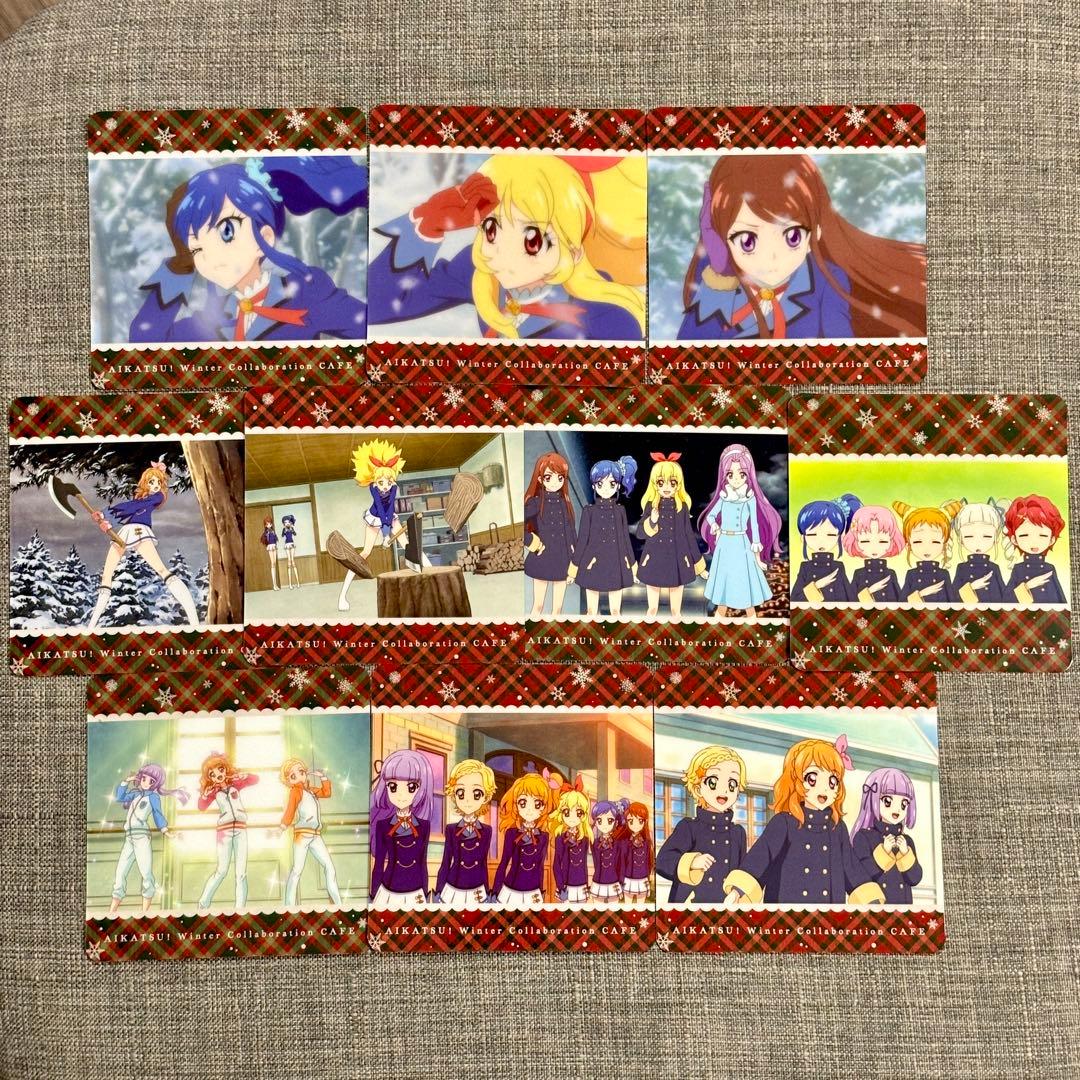 アイカツ カフェ コースター　クリスマス　　コンプリート　全種類　amocafe