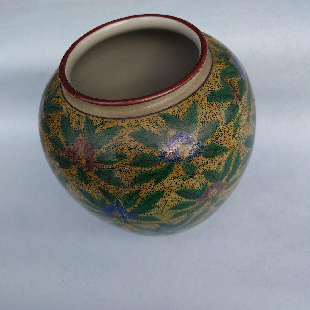 九谷　壺　角福　花瓶　花生　華道　骨董　古美術　幕末　明治