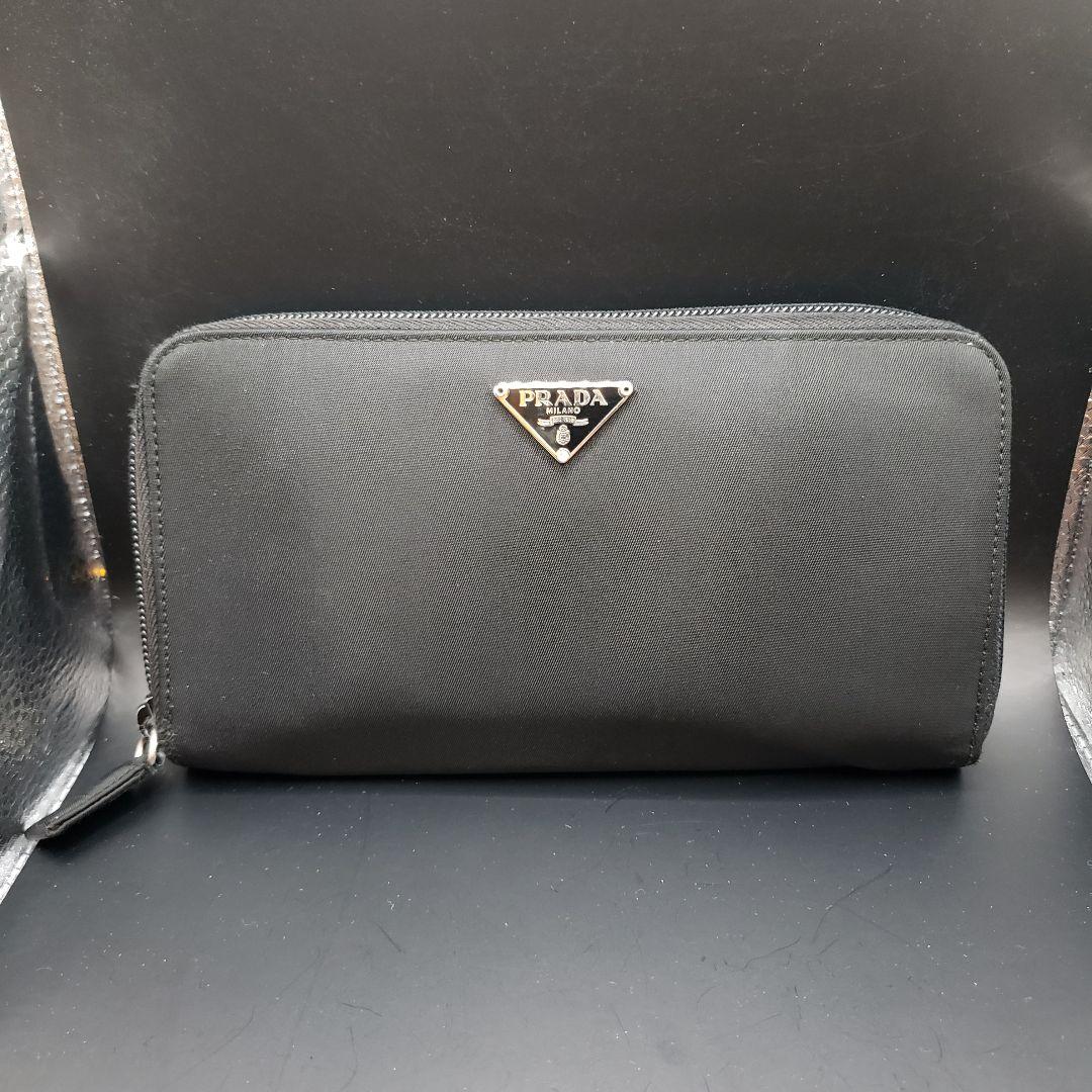 PRADA ブラック長財布 PRADA（プラダ） プラダ財布 ラウンドファスナー長財布 レディ−ス