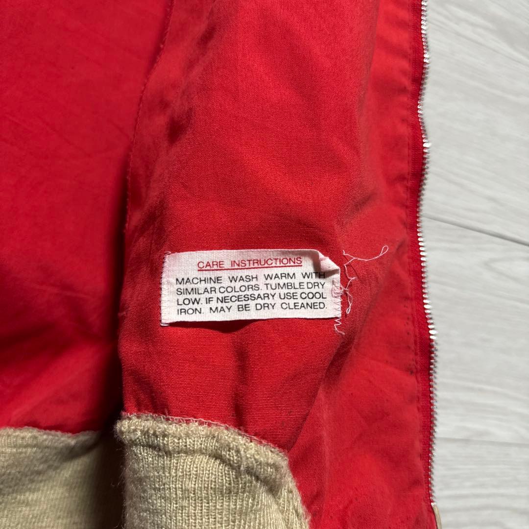 ✨極美品✨ 希少 80s Sears 恐竜刺繍 短丈 ブルゾン スウィングトップ 赤