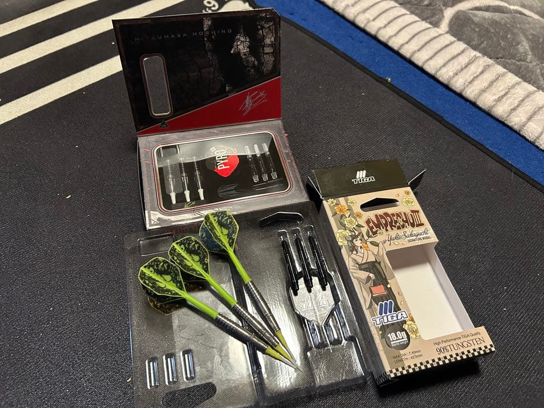 ダーツセット パイロG7 坂口エンプレチュ3 投げ比べ！まだ綺麗な方です！