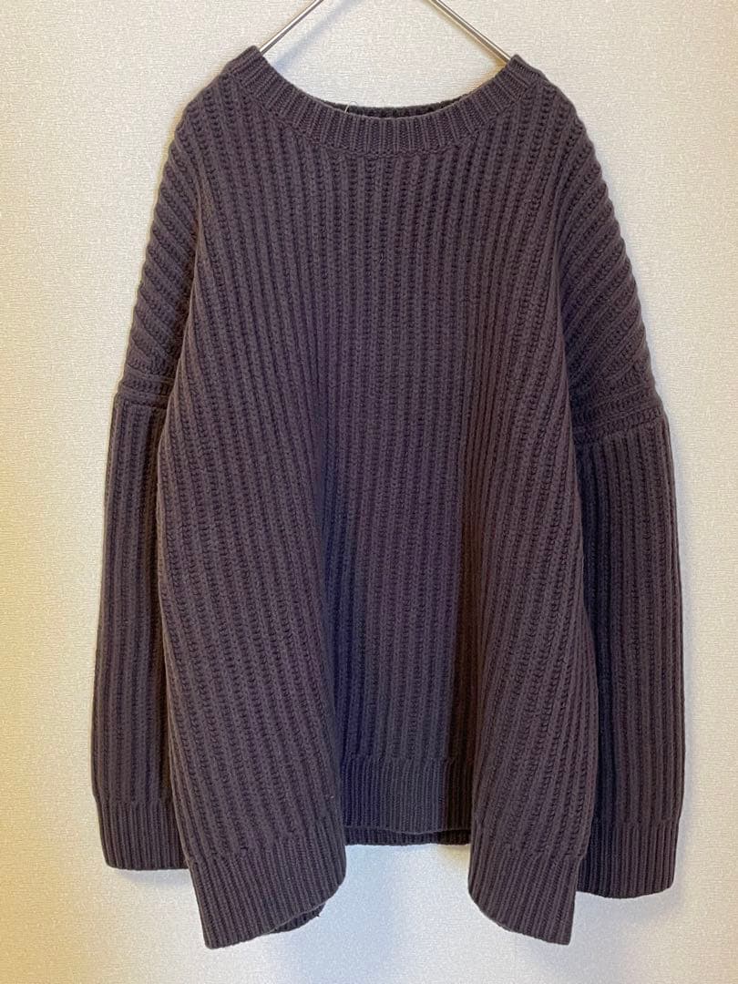 片畦ビッグニット noble　新品未使用　ブラウン　茶　ノーブル