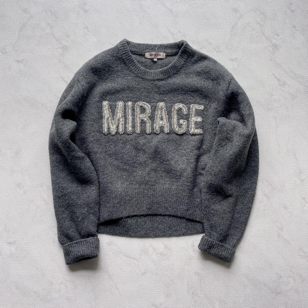 アプワイザーリッシェ】美品レディース グレーニット S フロント