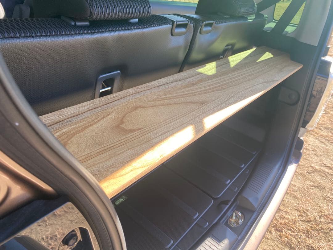 スズキ 新型ハスラー用ラゲッジボード 木製 塗装済 リクライニング対応 車中23