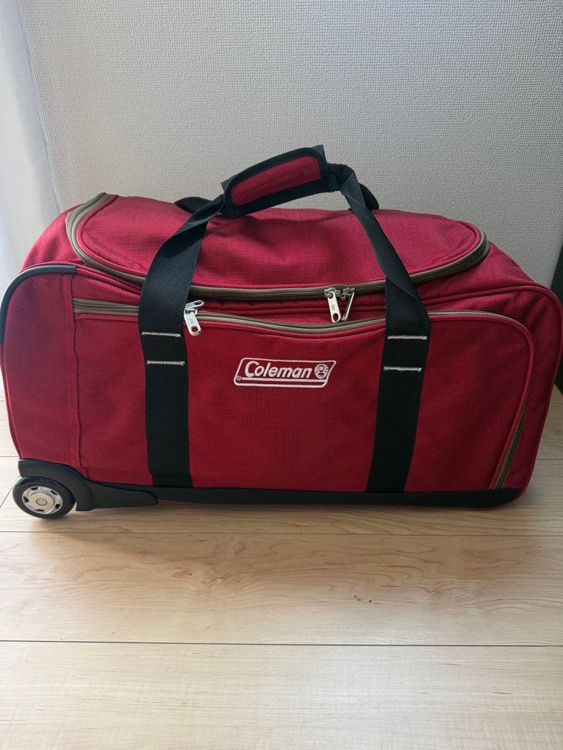 キャリーバッグ ダッフルバッグ 赤 (使用感あり)