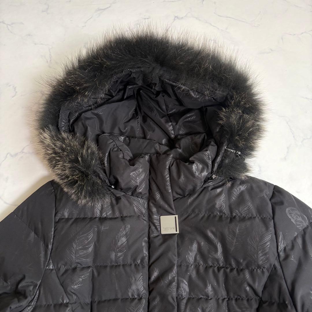 新品 BALMAIN ロングダウンコート ブルーフォックスファー M ブラック