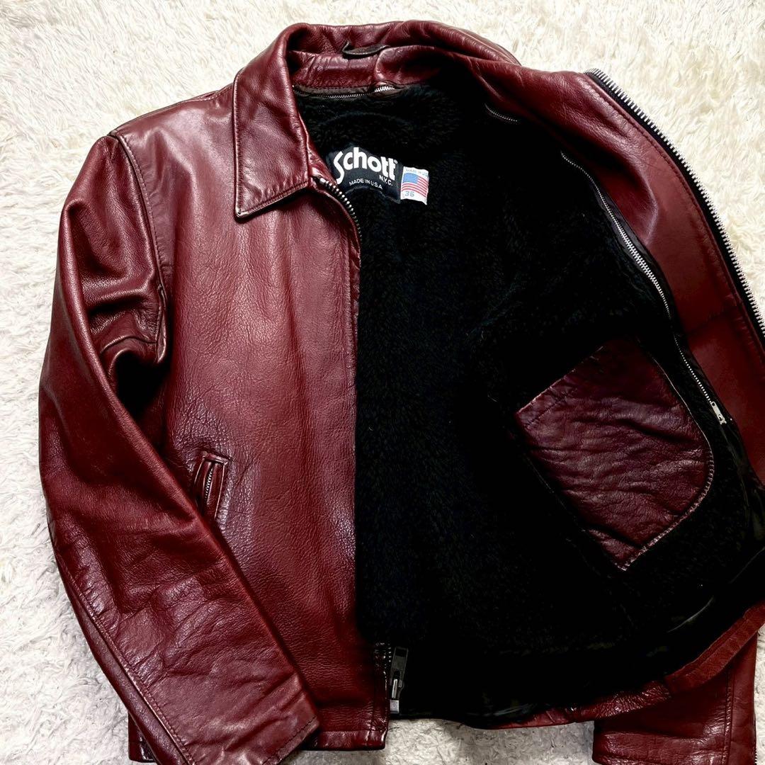 ◇入手困難/2way◇SCHOTT 642VS シングルライダース 赤茶 36 - メルカリ