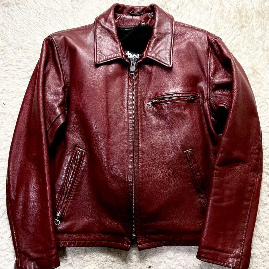 ◇入手困難/2way◇SCHOTT 642VS シングルライダース 赤茶 36 - メルカリ