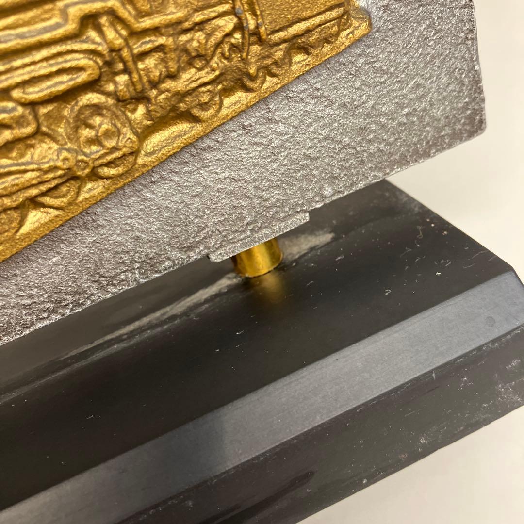 国鉄労働組合 記念品 置時計 盾時計 温度計 湿度計 金属エンボス地