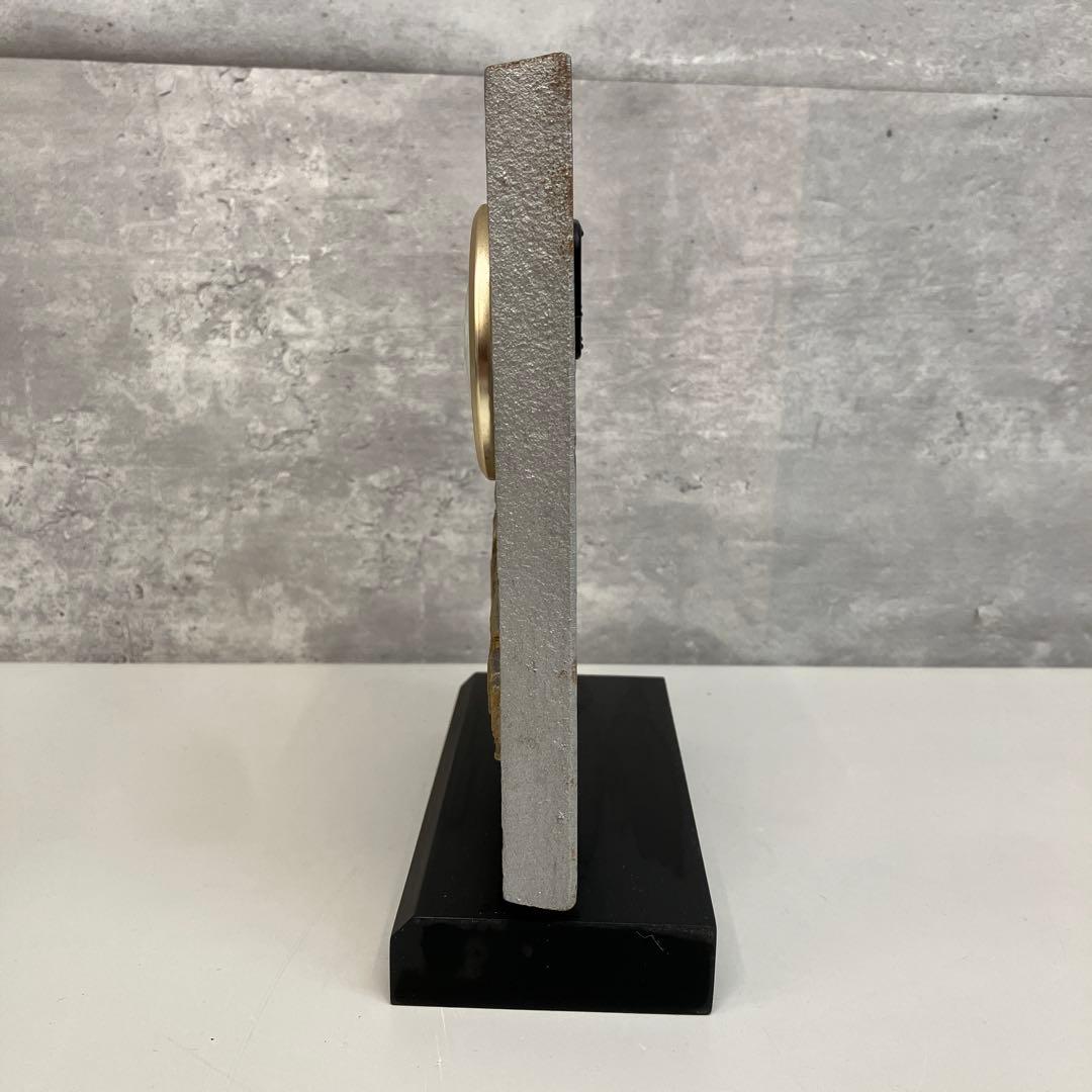 国鉄労働組合 記念品 置時計 盾時計 温度計 湿度計 金属エンボス地