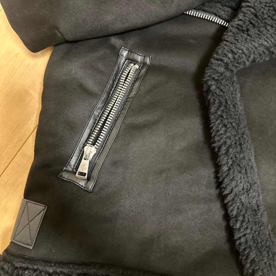 ZARAザラ ムートンジャケット フェイクファー ダブルライダース最終