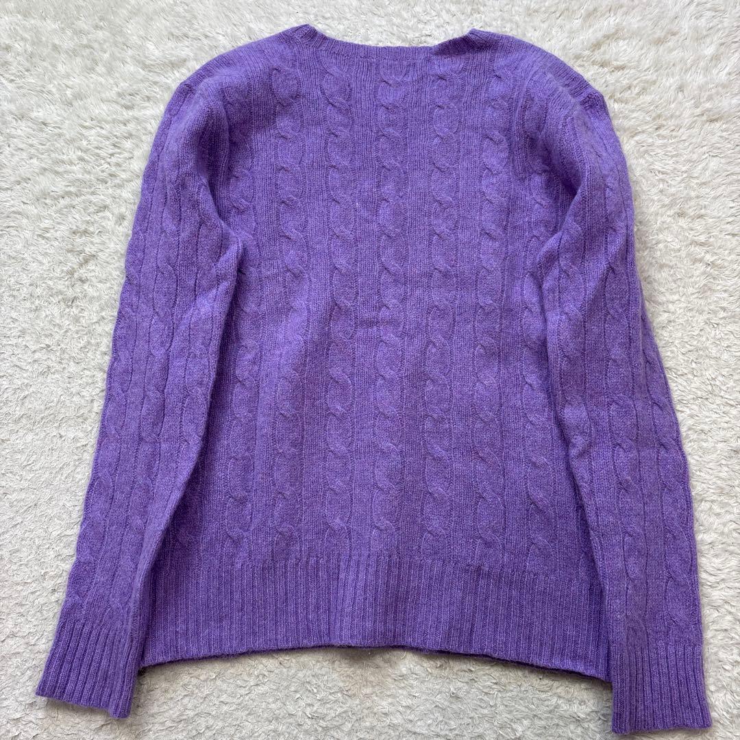 y*i様 ポロラルフローレン カシミヤ混 洗える ケーブルニット パープル