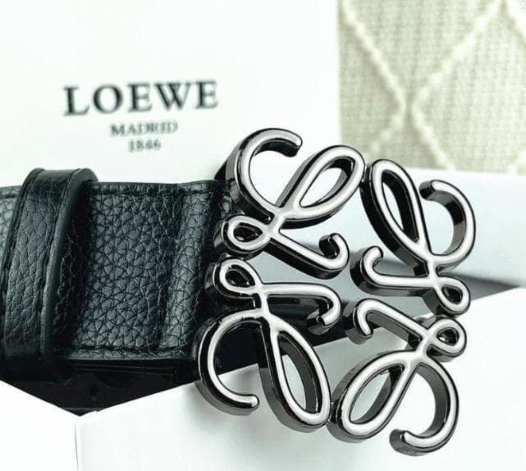 LOEWE ロエベ　ブラック黒レザー ベルト