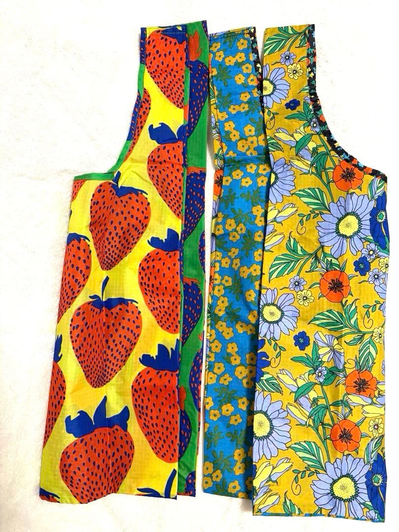 BAGGU エレクトリックストロベリー　リバースフラワー　巾着付　エコバッグ