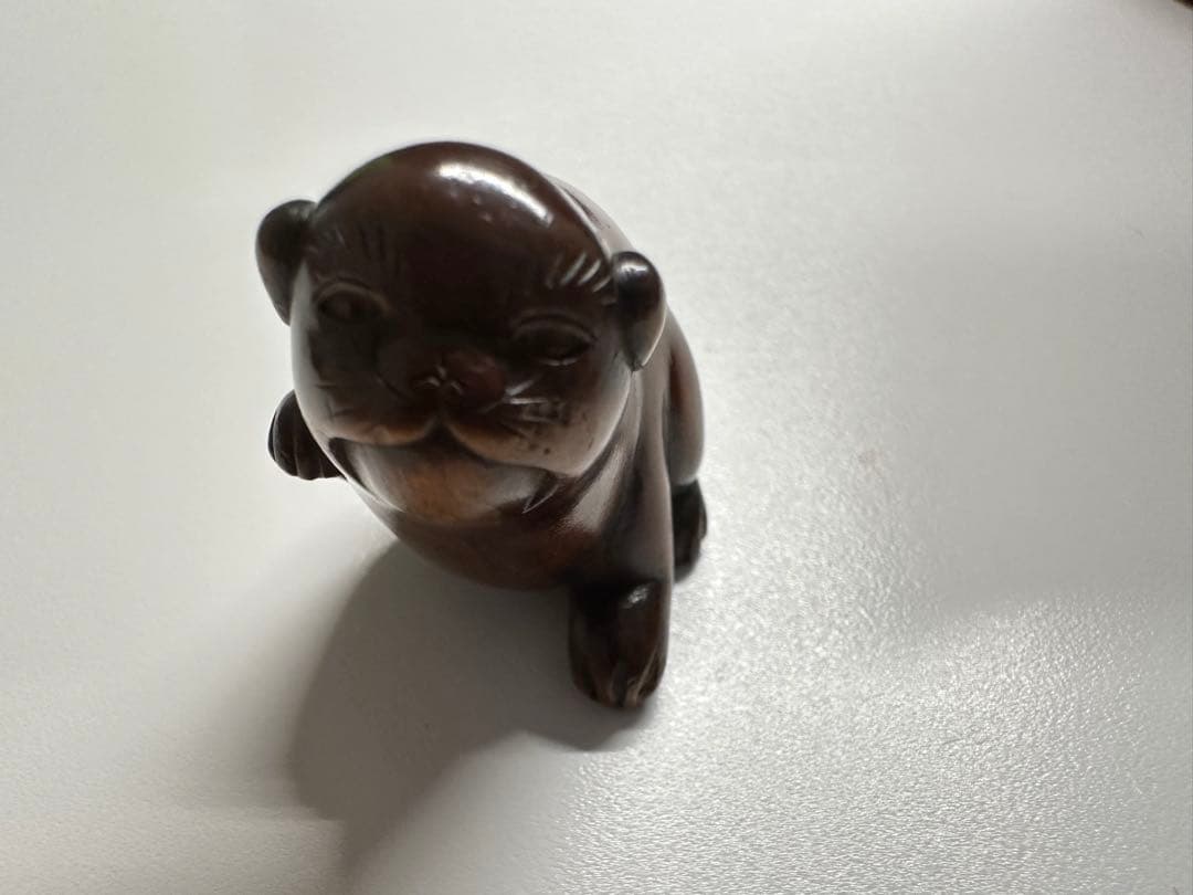 犬の根付(netsuke) 木製　江戸時代