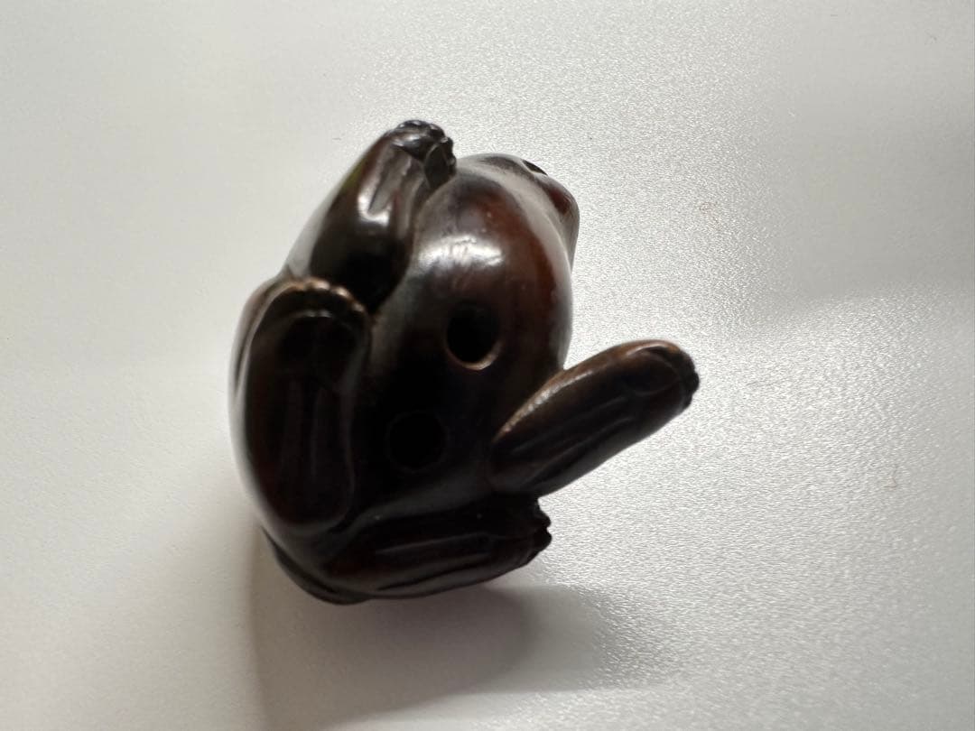 犬の根付(netsuke) 木製 江戸時代 美術品・アンティーク・コレクション