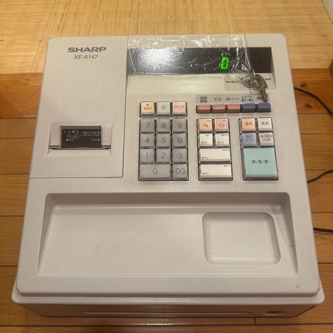 SHARP XE-A147 レジスタ Amazon | シャープ 電子レジスタ 8部門 ブラック系 XE-A147-B
