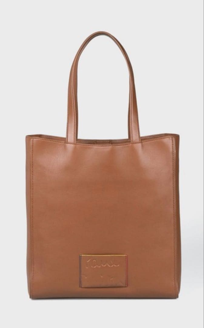 新品未使用】paul smithブランデッドカラーエッジ トートバッグ ブラウン