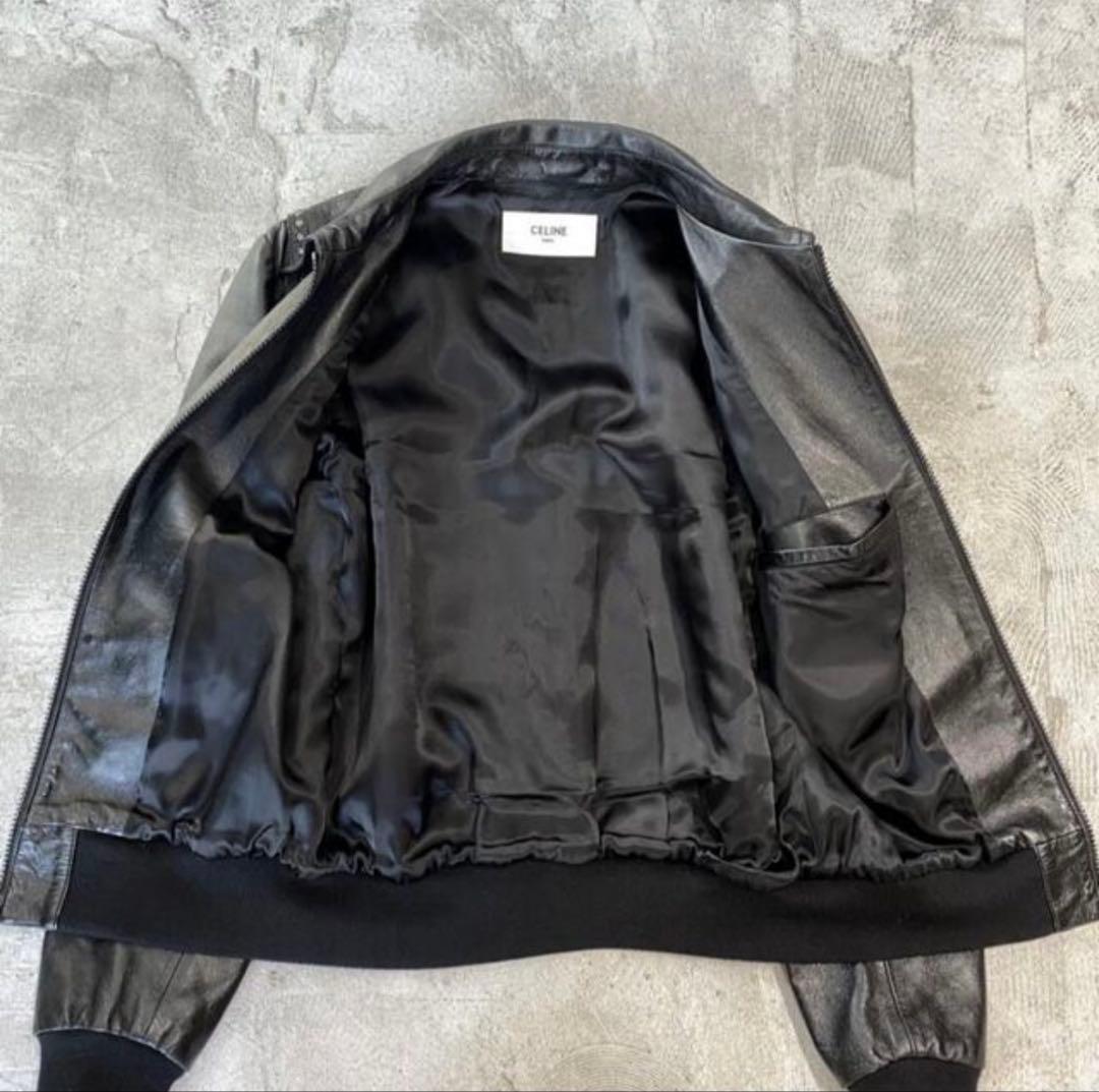 CELINE 19SS ラムスキンラインストーンレザージャケット - メルカリ