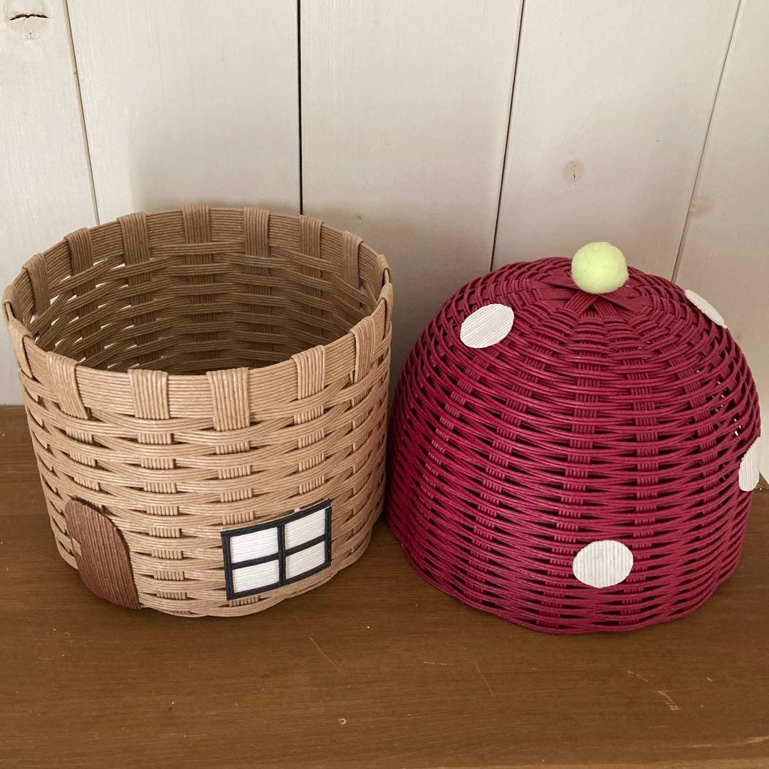 エコクラフト クラフトバンド きのこハウス小物入れ - メルカリ