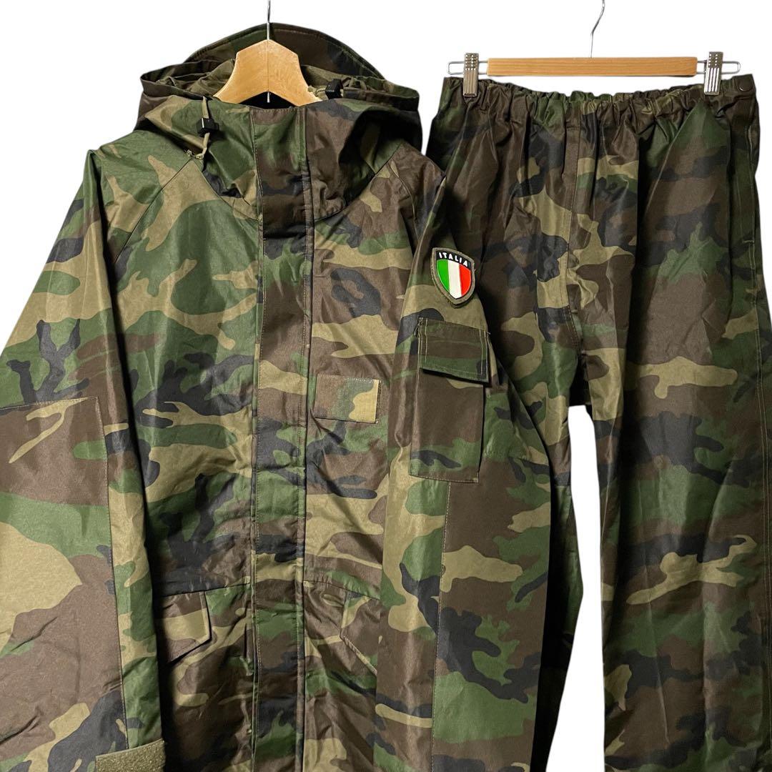 00's イタリア軍 ウッドランド迷彩 ウォータープルーフ セットアップ