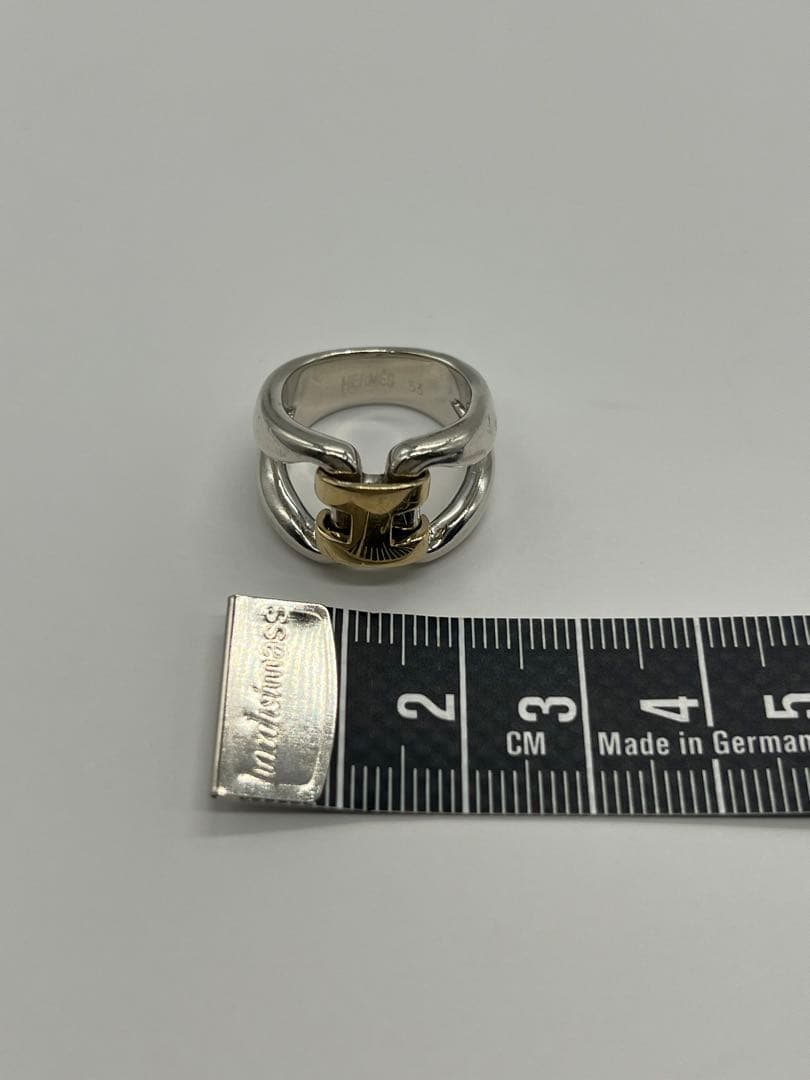 エルメス HERMES ヒストリーリング 表記サイズ53 SV YG コンビ - メルカリ