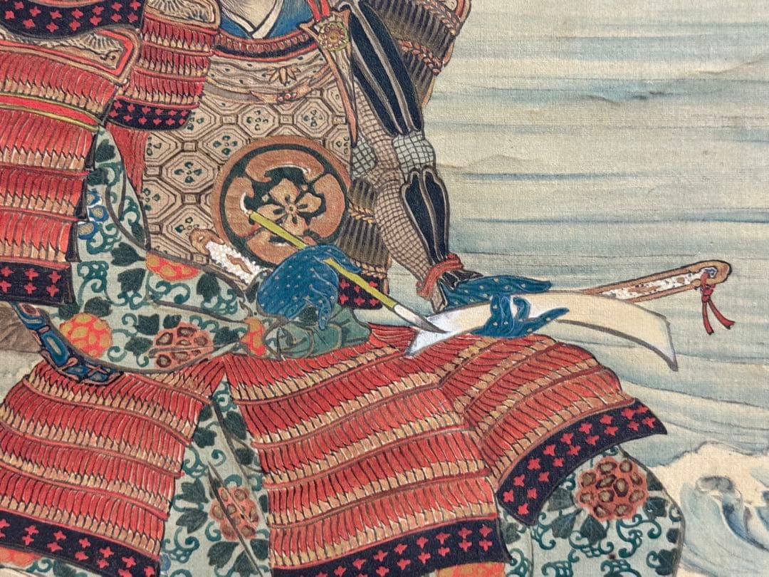 晩翠画 武士の図 絹本肉筆 掛軸 古美術 送料込み250618 - メルカリ