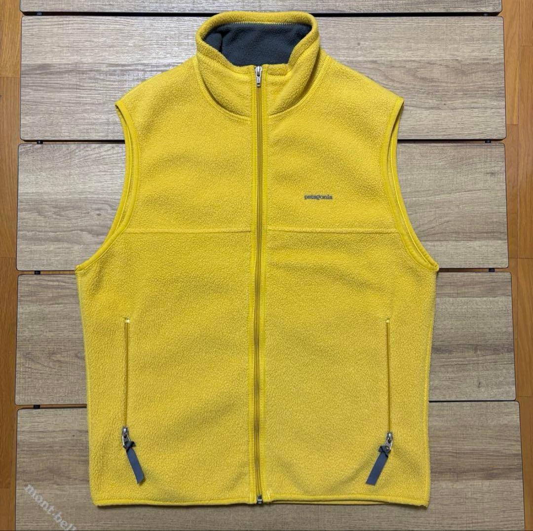 パタゴニア 99年 usa製 シンチラ フリース ベスト イエロー S 希少 パタゴニア 99年 usa製 シンチラ フリース ベスト イエロー S 希少