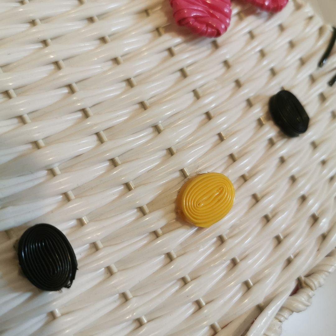 希少品☆ハローキティ藤風カゴ小物入れ収納 限定編みかご 収納ボックス