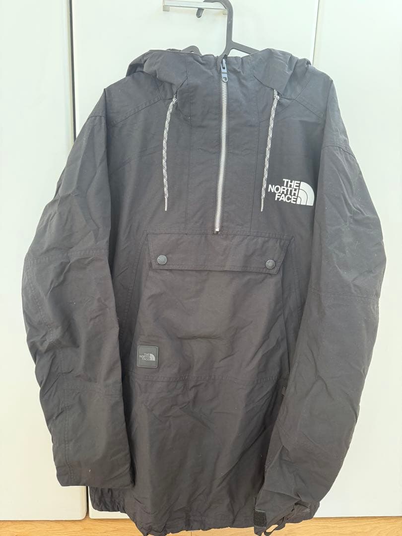 THE NORTH FACE 黒 L マウンテンパーカーナイロン THE NORTH FACE (ザ ノースフェイス) ナイロン ロゴプリント ダブル