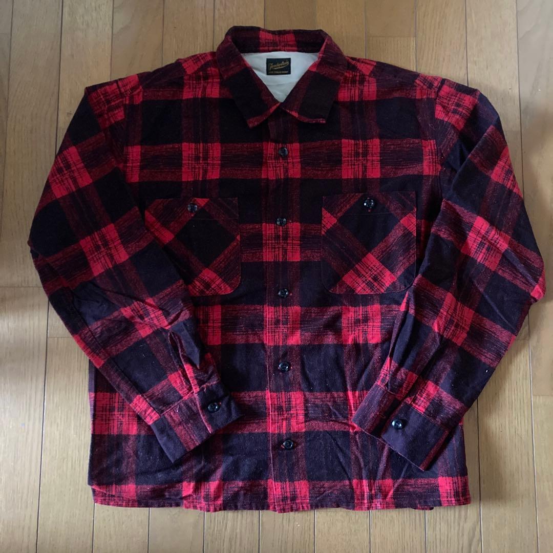 Tenderloin 赤黒チェック 長袖プリントネルシャツ サイズS - メルカリ
