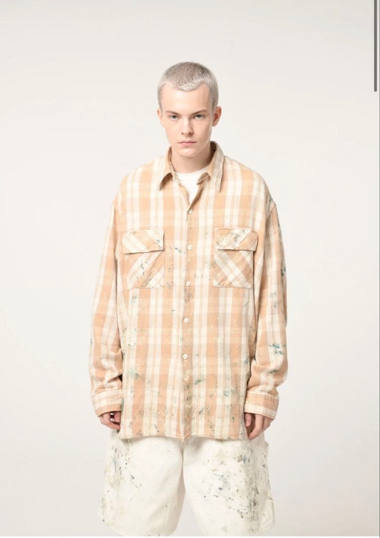 ロ*ク様 bow wow ペインター　フランネルシャツ