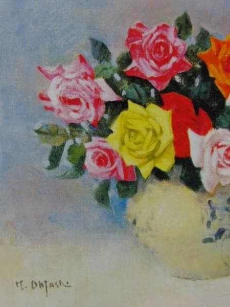 大歳克衛 「薔薇」 超希少画集より、新品額装付