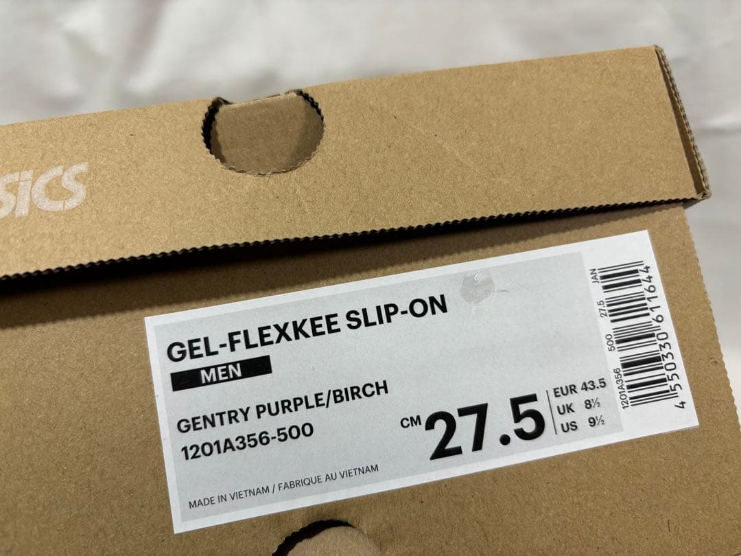 asics gel-flexkee slip-on purple 27.5 紫 - メルカリ