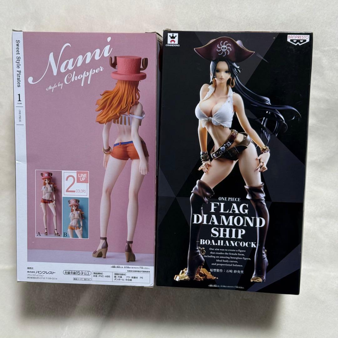 ワンピース ナミ チョッパー ボア・ハンコック フィギュア 2個セット