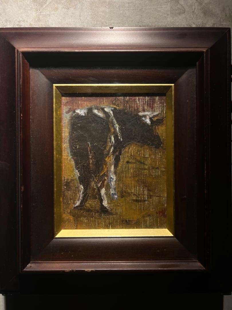 肉質画【牛】油彩画