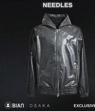 タグ付未使用 Needles nubian別注 24AW トラックフーディー L