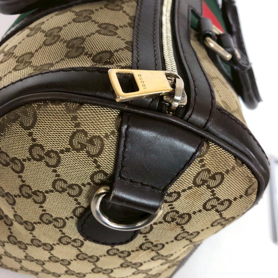 GUCCI グッチ GGキャンバス シェリーライン ボストンバッグ レディース