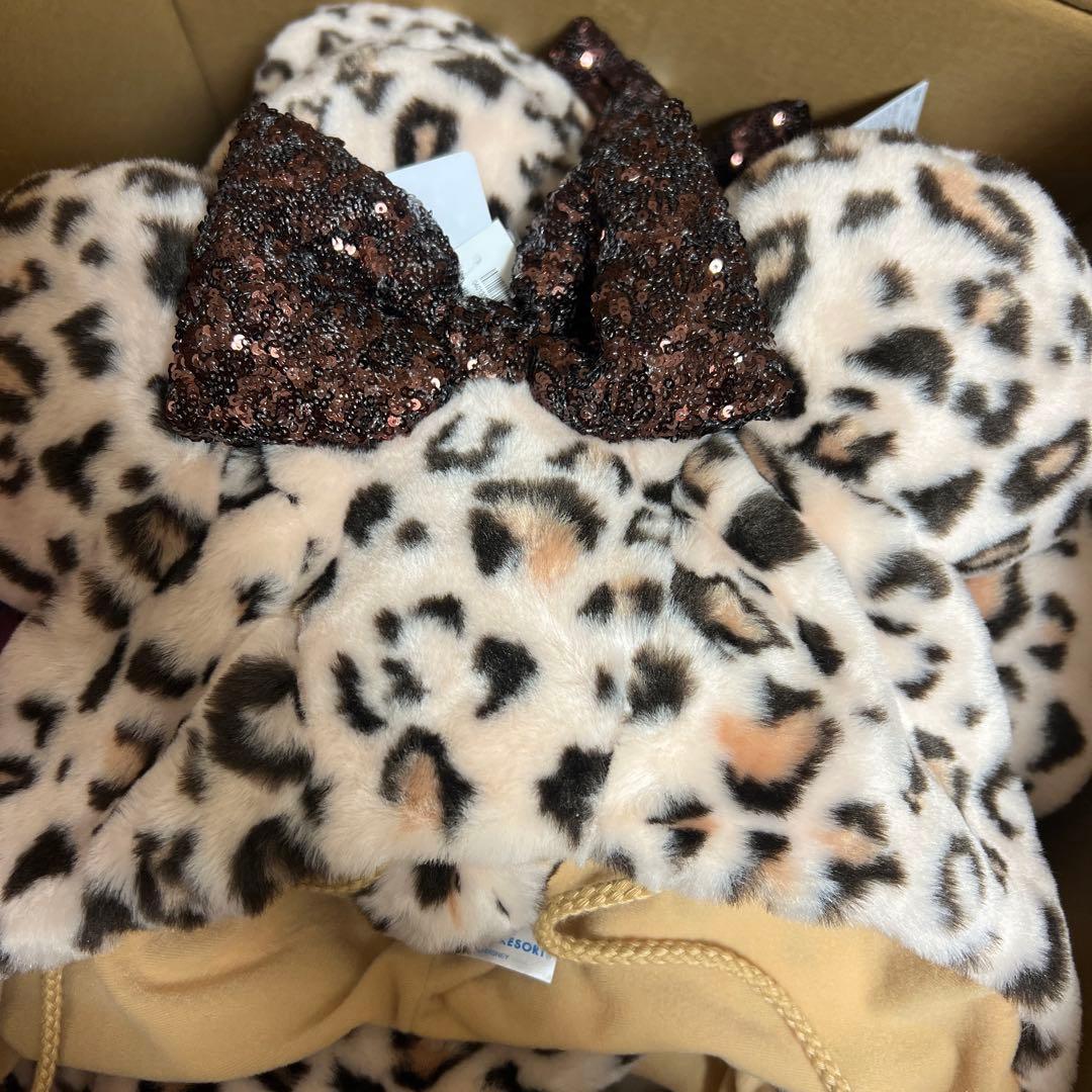東京ディズニーリゾート ファンキャップ ヒョウ柄 レオパード 茶色