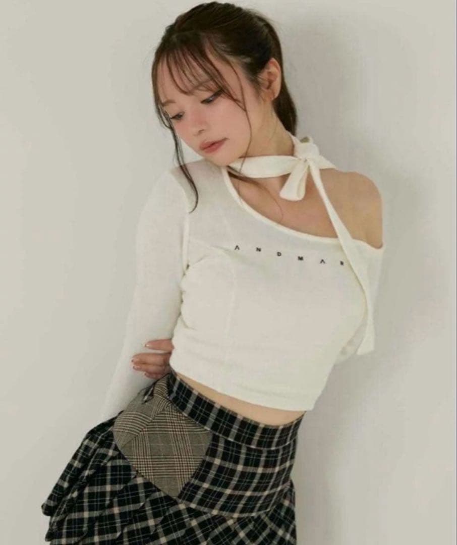 トップス ANDMARY Nana ribbon oneshoulder tops