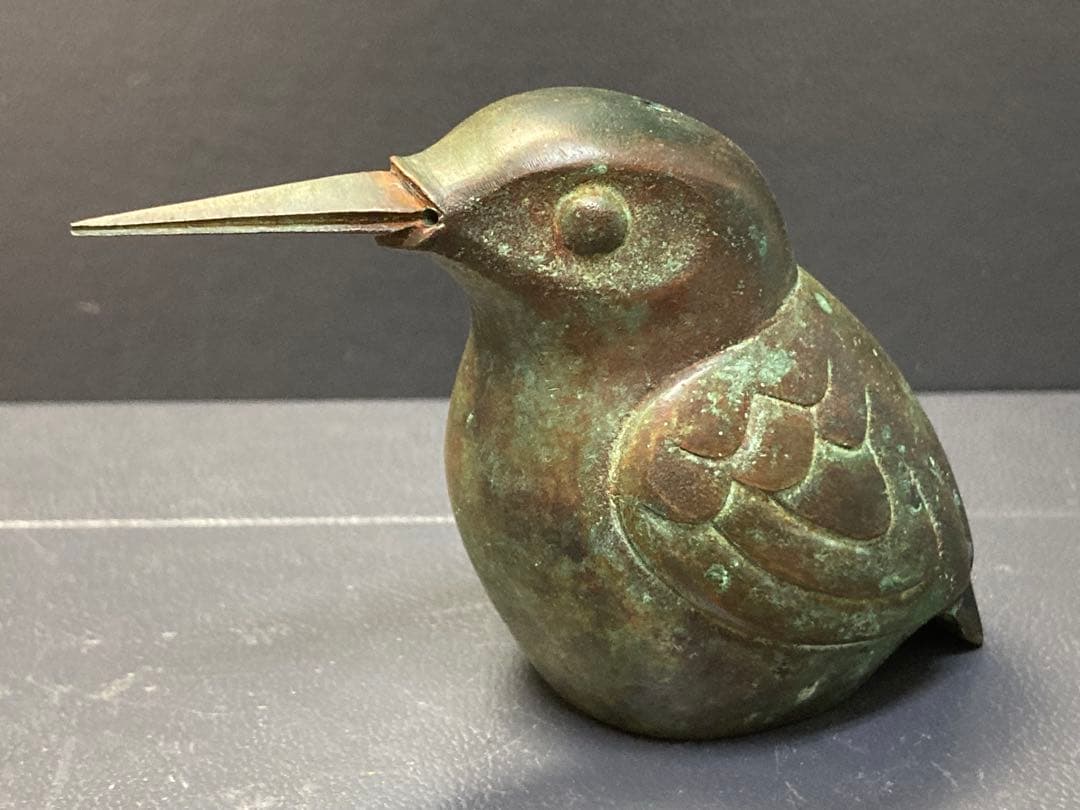 銅器 現代工芸 表勝一作 鳥 かわせみ