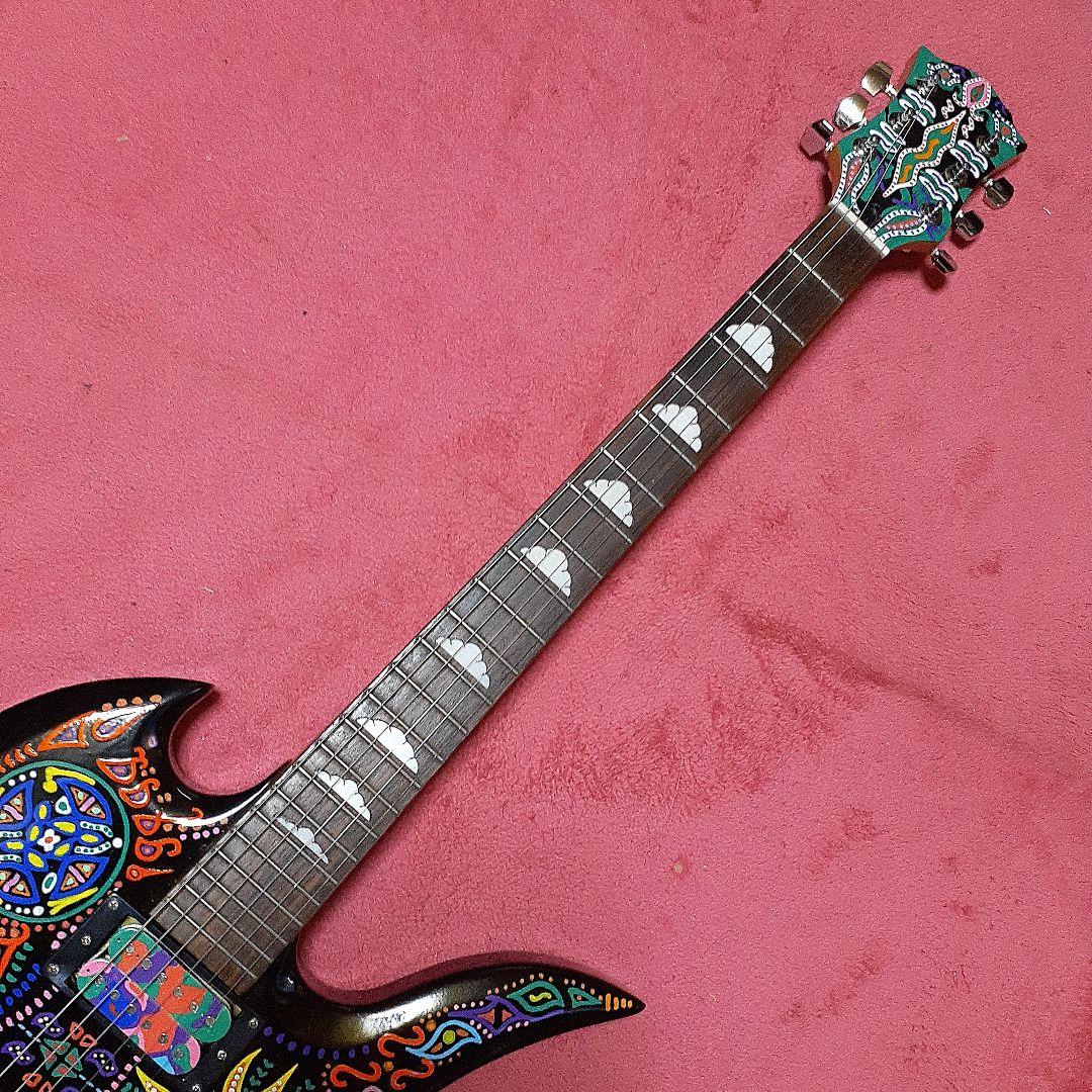 良・美品】サイケペイント・hideモデル。モッキンバードエレキギター