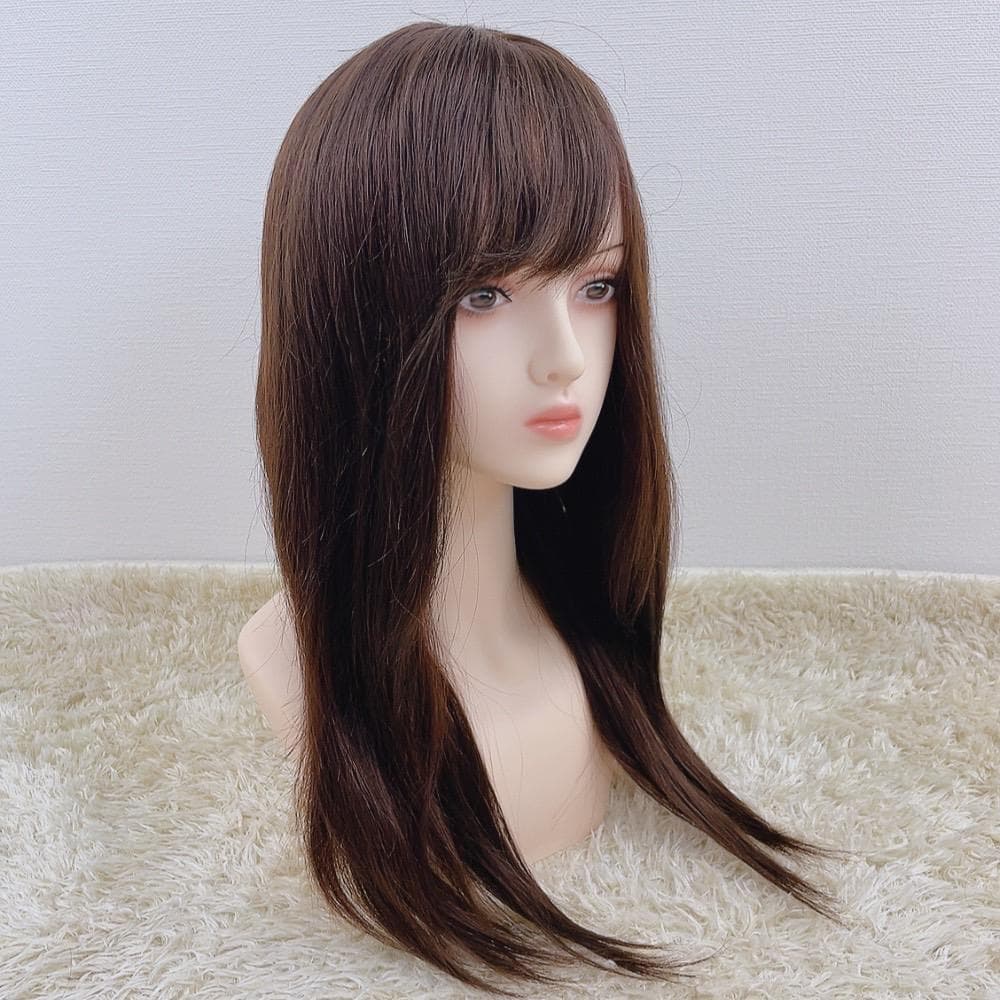 人毛100% フルウィッグ 医療用 ロングストレート ダークブラウン 60cm 楽天市場】医療用ウィッグ ロング フルウィッグ 「天使のリアンロング