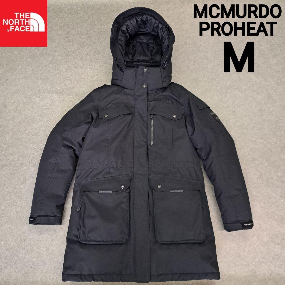 【大人気】ノースフェイスマクマード ミドル丈ダウンコートレディースM 美品人気 ノースフェイス マクマード ダウンコート レディースM フード