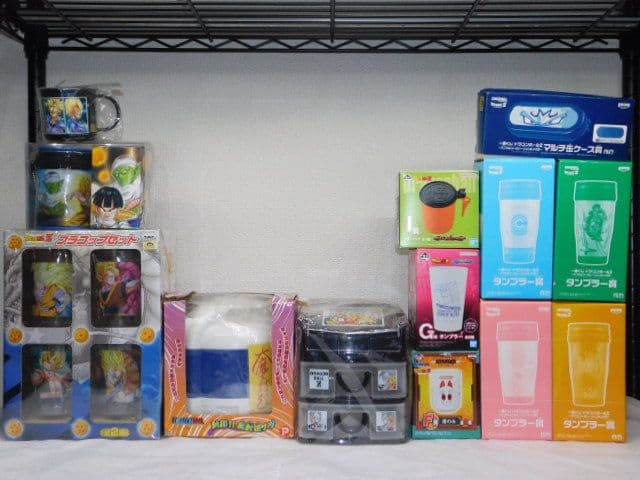 １３個セット売り 湯呑み＆ジャー＆コップ＆ケース＆タンブラー＆小物入 各種各賞物