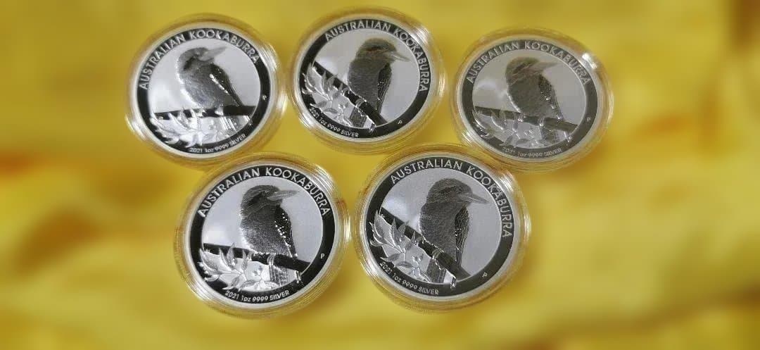 チ*イ様 オーストラリア・クーカバラ銀貨 5枚セット 2021年　新品未使用品