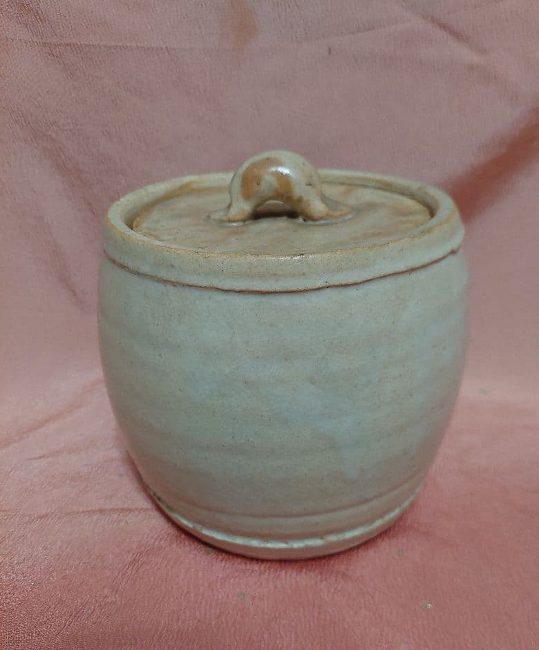 茶道具　水指 茶道具 水指（水差・みずさし） 水指 黄瀬戸 青海波末広 松本 鉄山