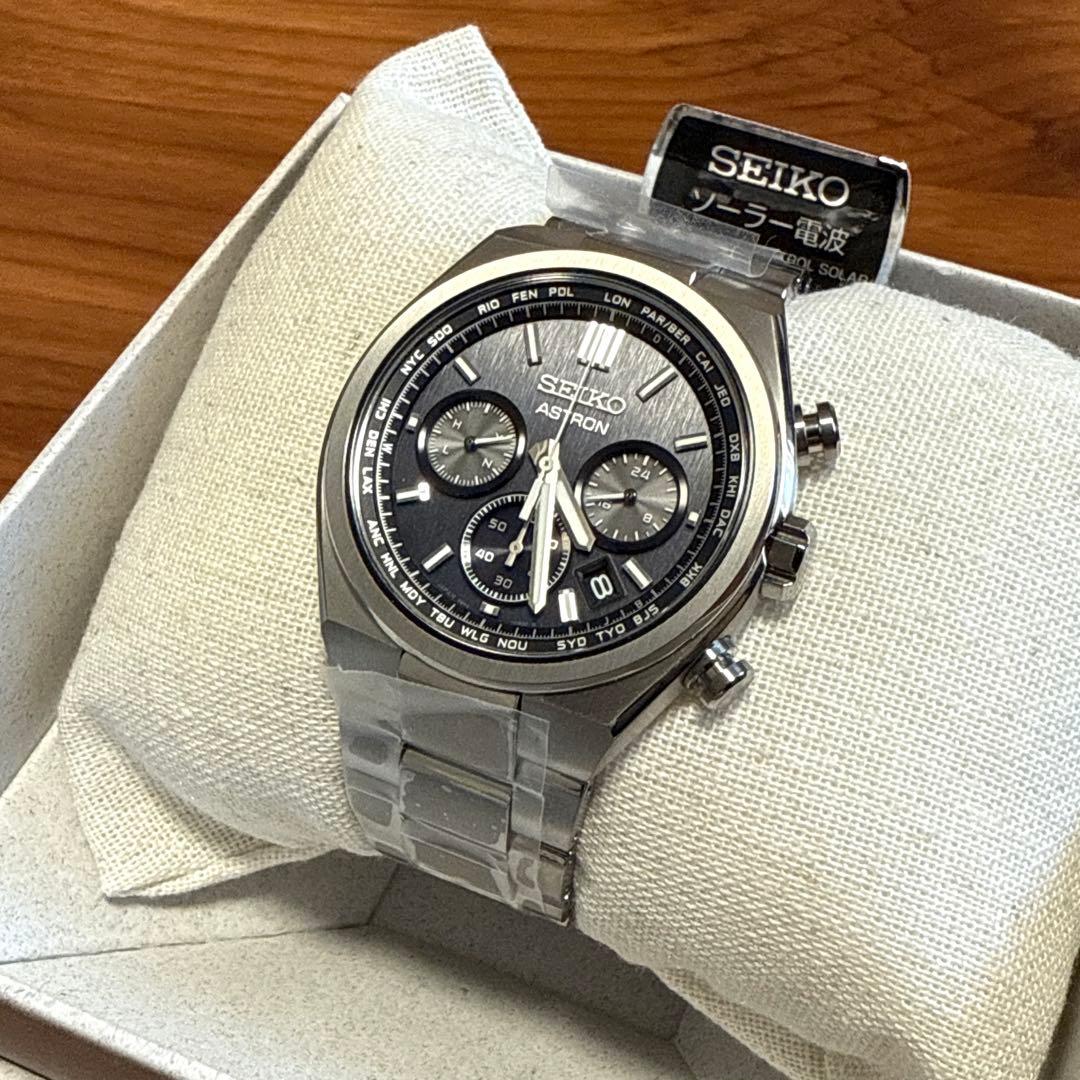 新品 セイコー アストロン ネクスター SBXY097 クロノグラフ ブラック