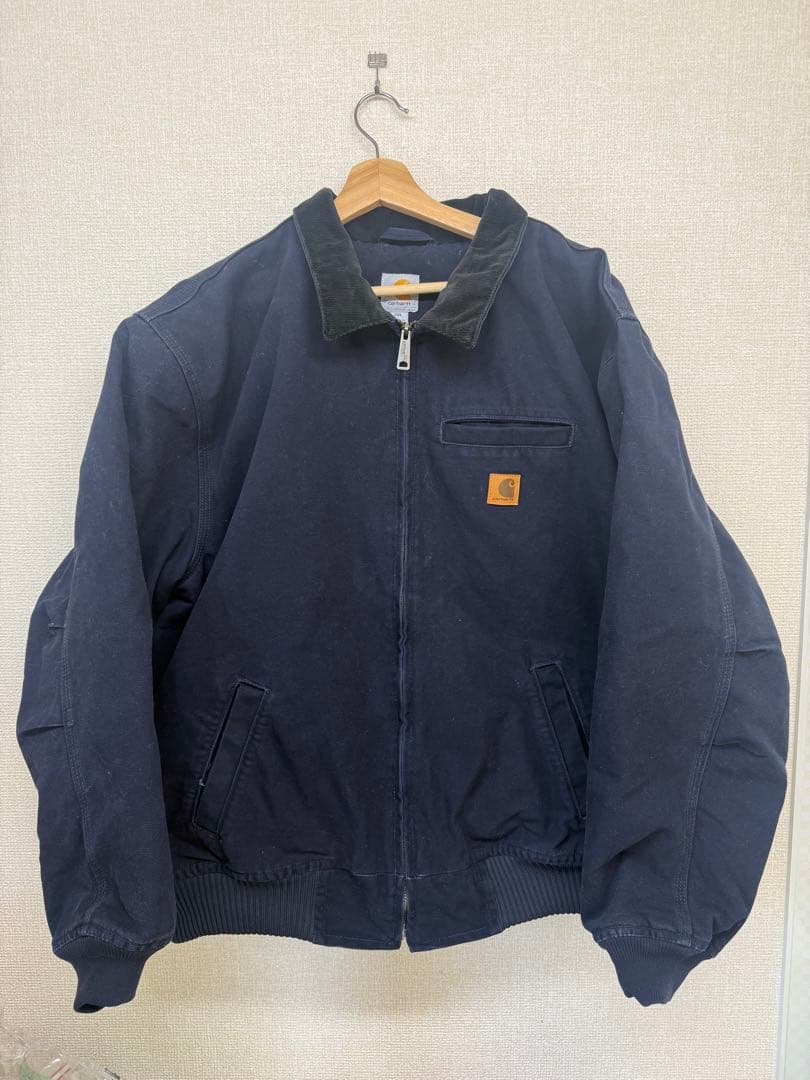 カーハート　デトロイトジャケット　メキシコ製　2XL ネイビー 90-00年代 USA製 Carhartt カーハート ダック地 デトロイトジャケット